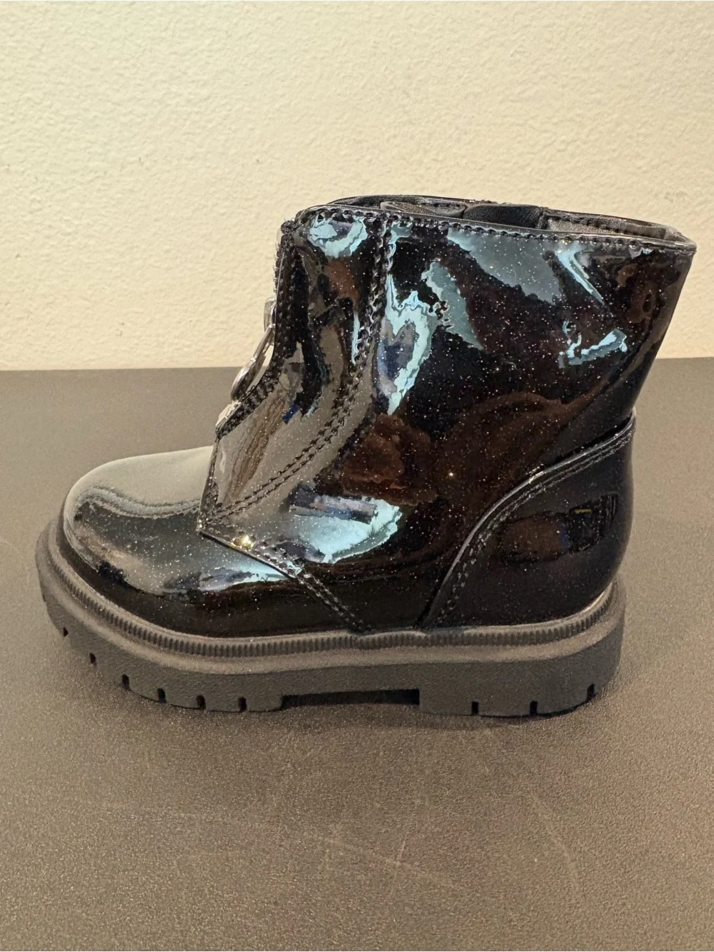 Cat & Jack Donna Chelsea Combat Black Boots Girls Toddler Size 8 Fast Shipping